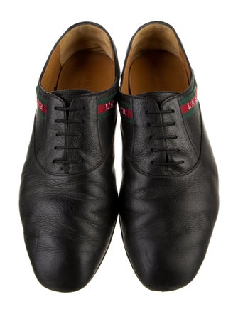Gucci Interlocking G Logo Leather Oxfords
