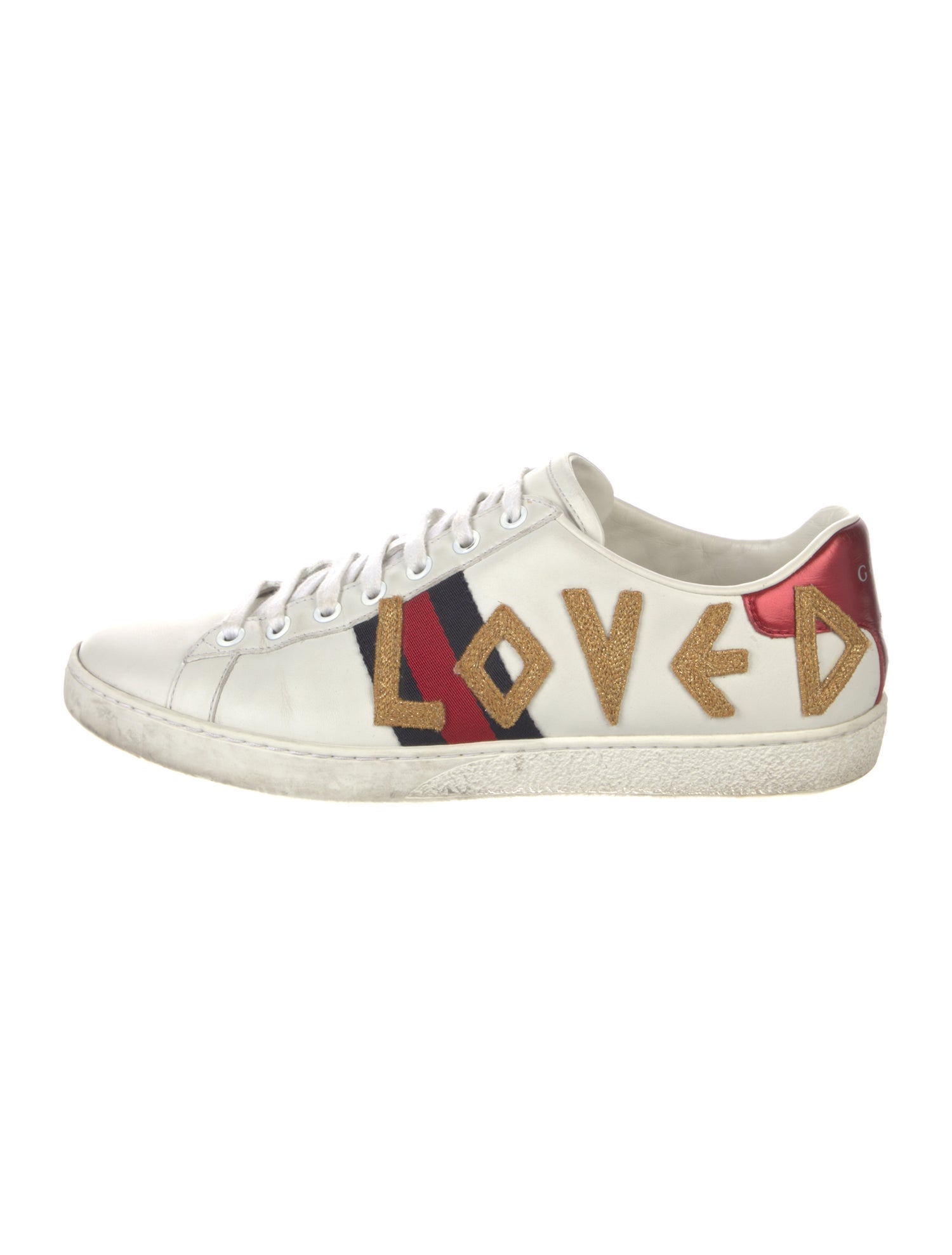 Gucci Sylvie Web Accent Leather Sneakers