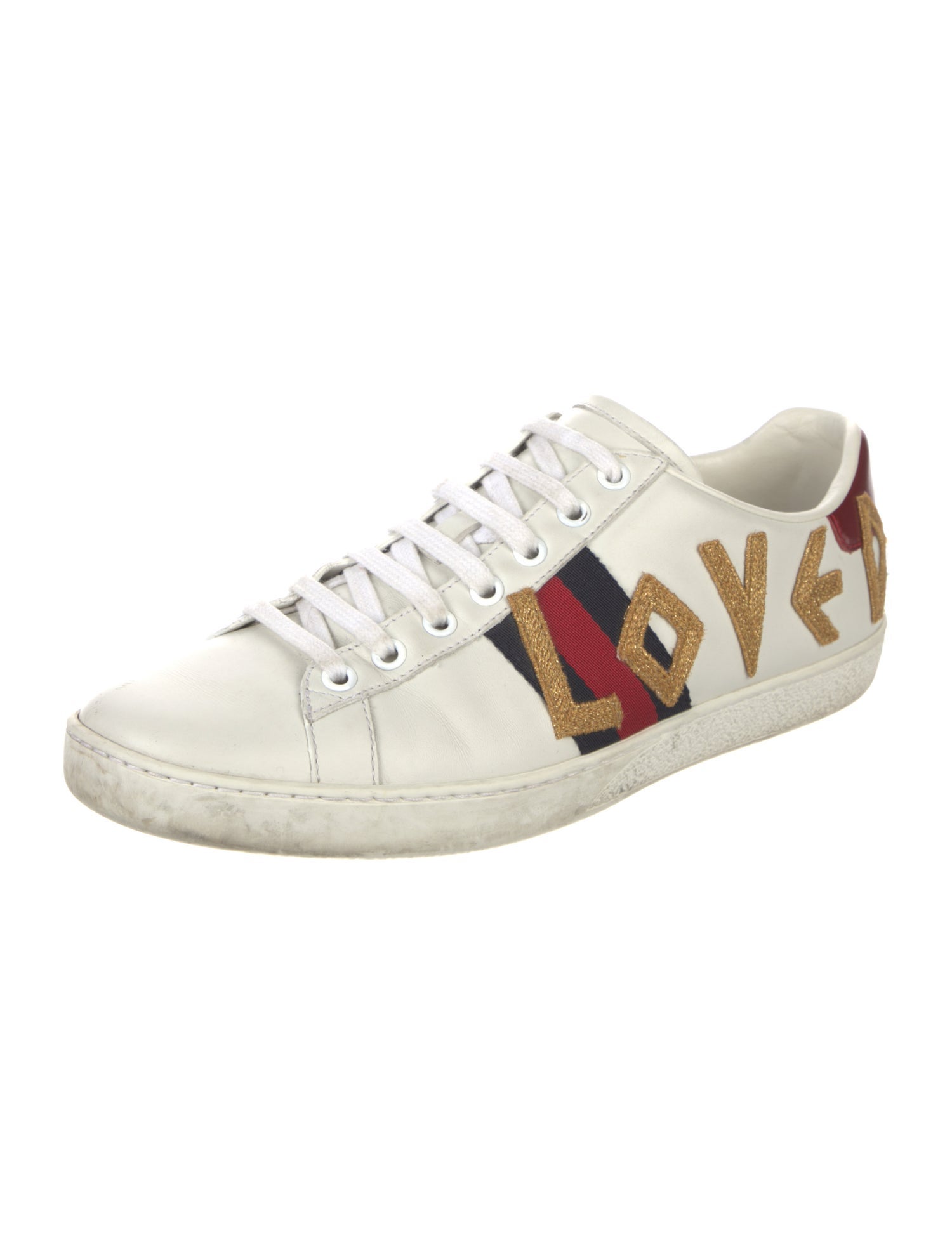 Gucci Sylvie Web Accent Leather Sneakers