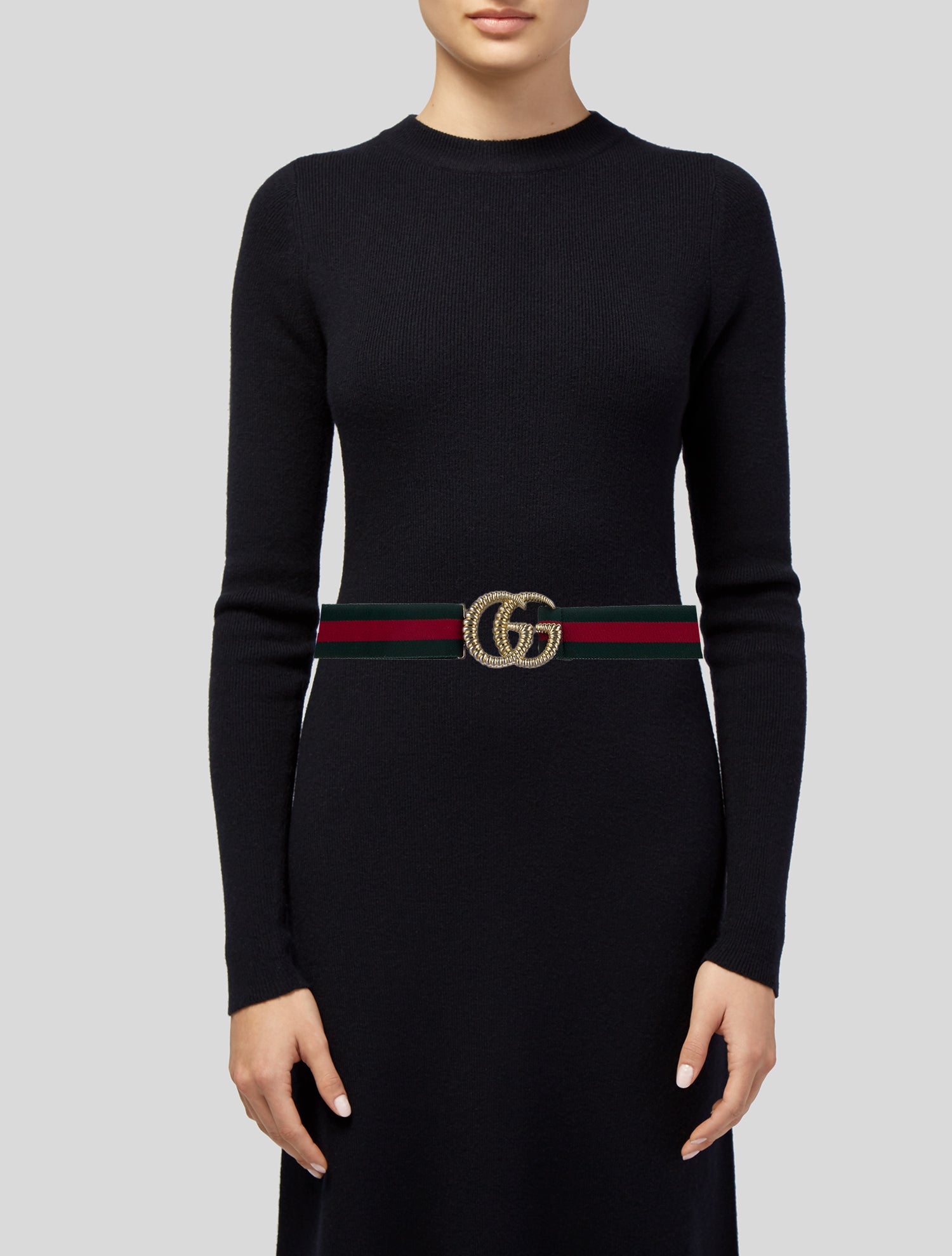 Gucci Torchon Web Accent Belt
