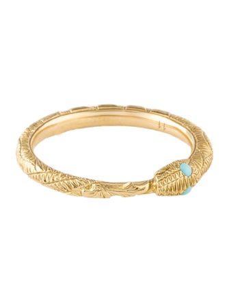 Gucci 18K Resin Ouroboros Snake Band Ring
