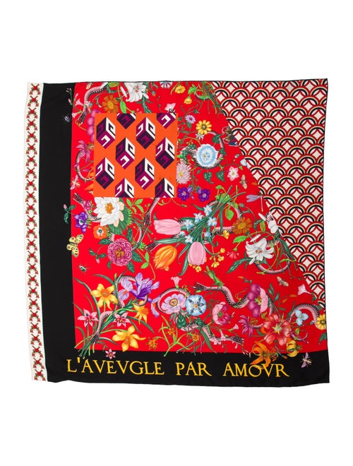 Gucci Silk Blooms Print Scarf