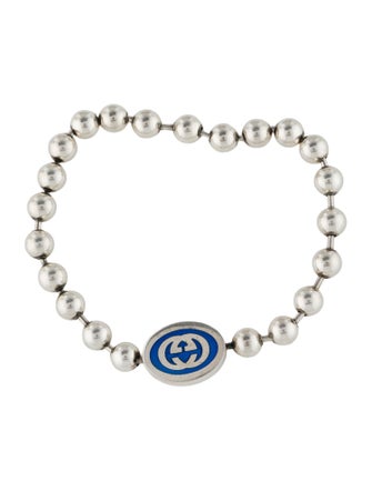 Gucci Enamel Interlocking G Boule Bead Bracelet
