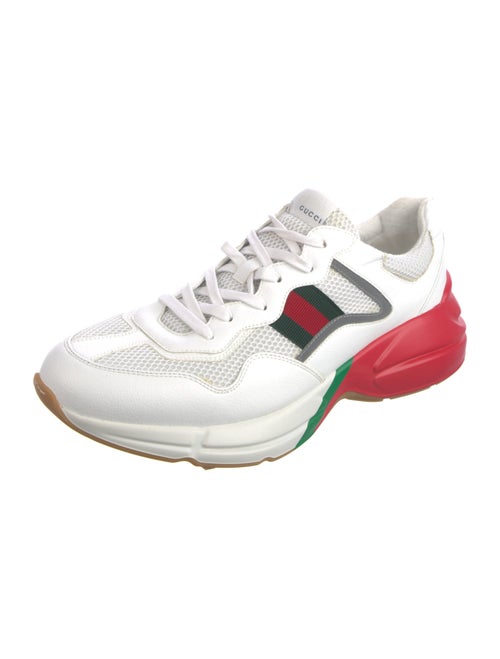 Gucci Web Accent Leather Athletic Sneakers