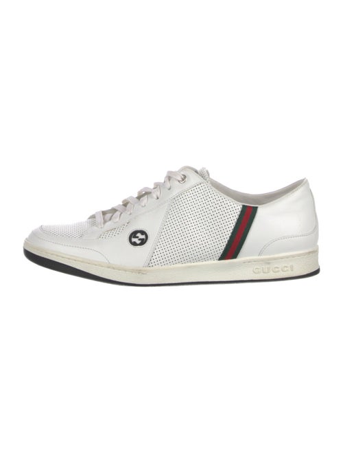 Gucci Web Accent Leather Sneakers