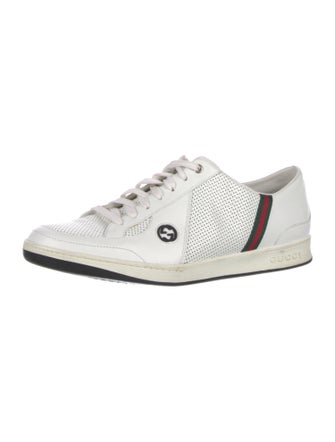 Gucci Web Accent Leather Sneakers