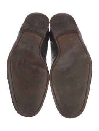 Gucci Web Accent Leather Dress Loafers