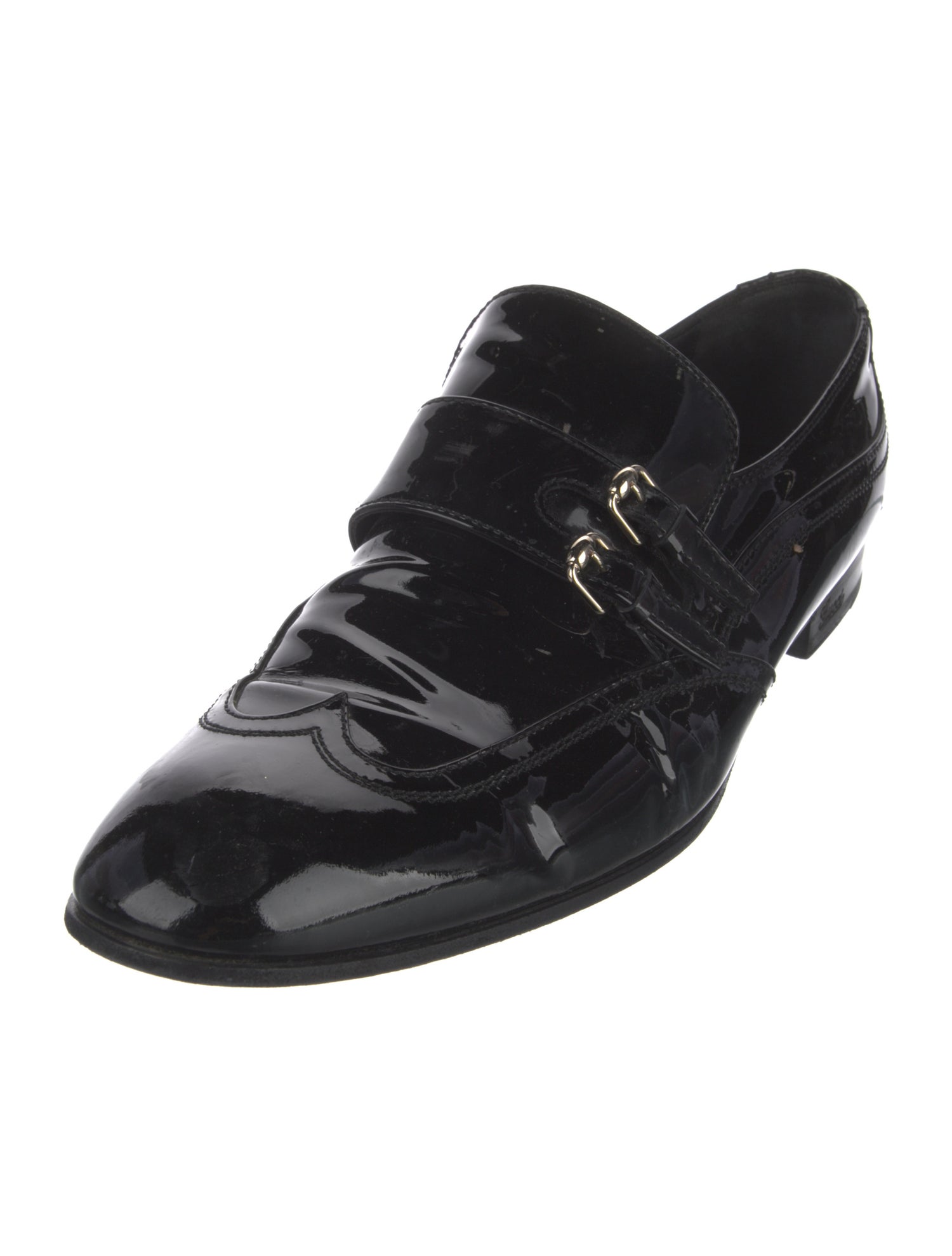 Gucci Patent Leather Monk Straps