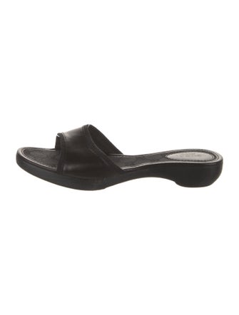 Gucci GG Canvas Leather Slides