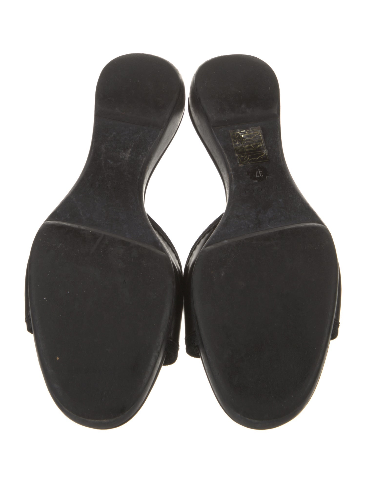 Gucci GG Canvas Leather Slides