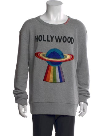 Gucci Graphic Print Scoop Neck Sweatshirt