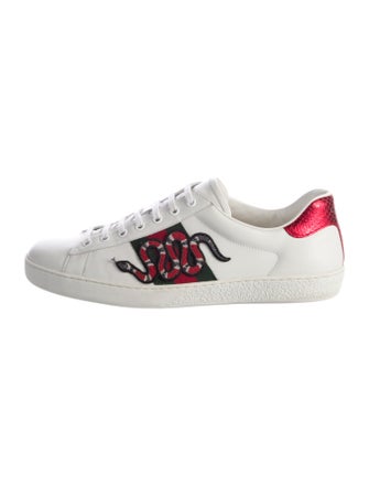 Gucci Web Accent Leather Sneakers