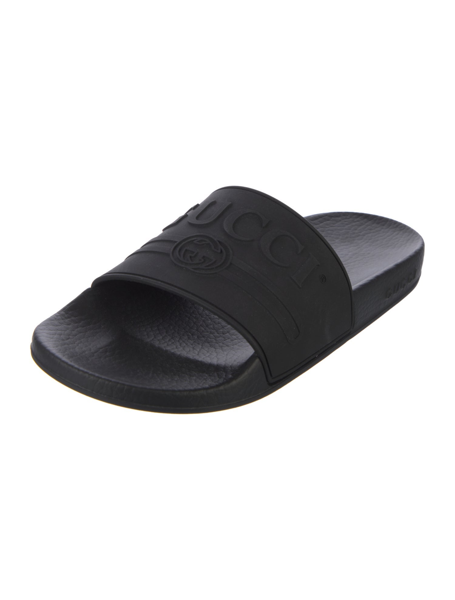 Gucci Interlocking G Logo Rubber Slides