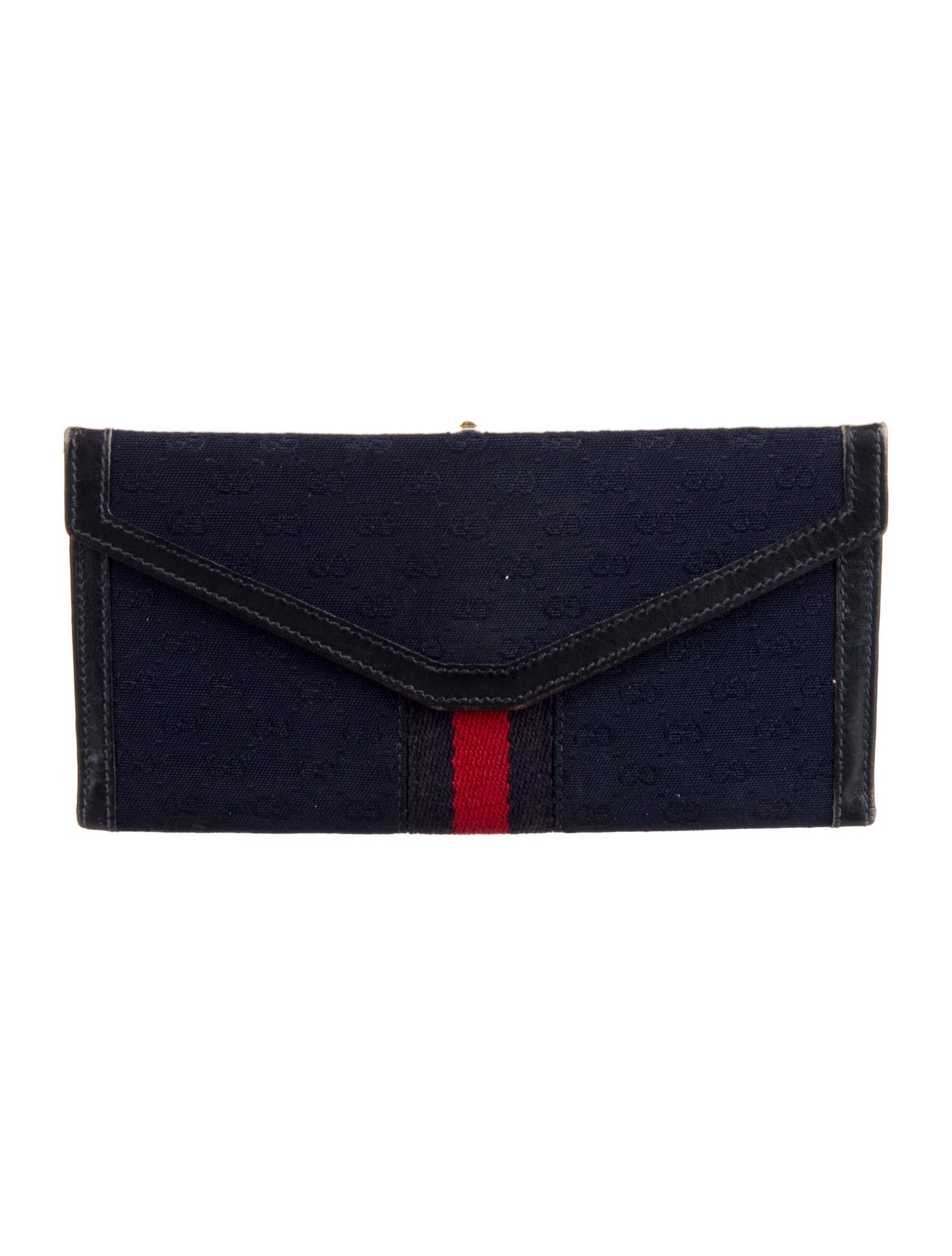 Gucci Vintage Sylvie Web Accent Continental Wallet