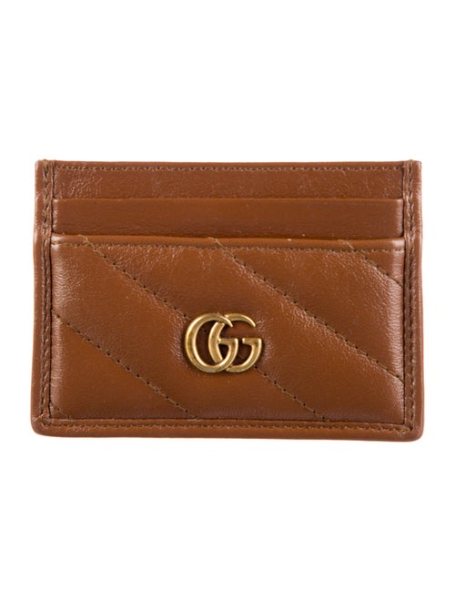Gucci GG Marmont Matelassé Card Case Double G Logo Wallet