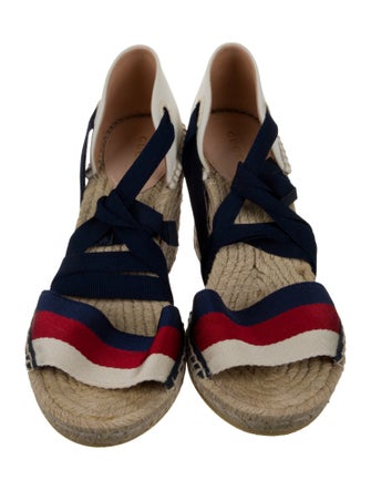 Gucci Sylvie Web Accent Espadrilles