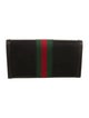 Gucci Web Accent Leather Continental Wallet