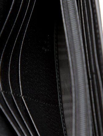 Gucci Web Accent Leather Continental Wallet