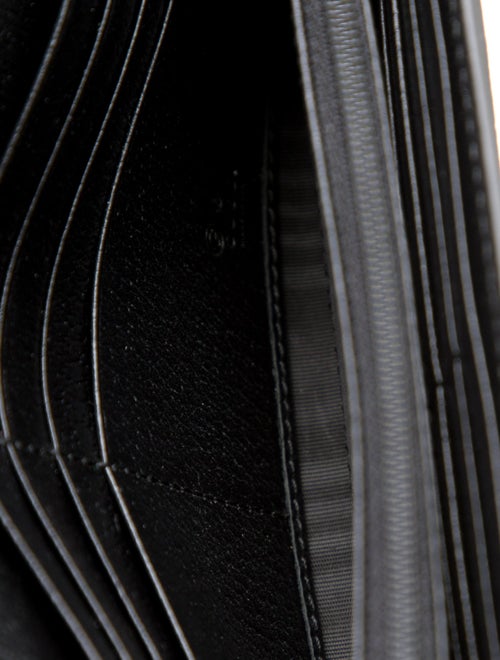 Gucci Web Accent Leather Continental Wallet