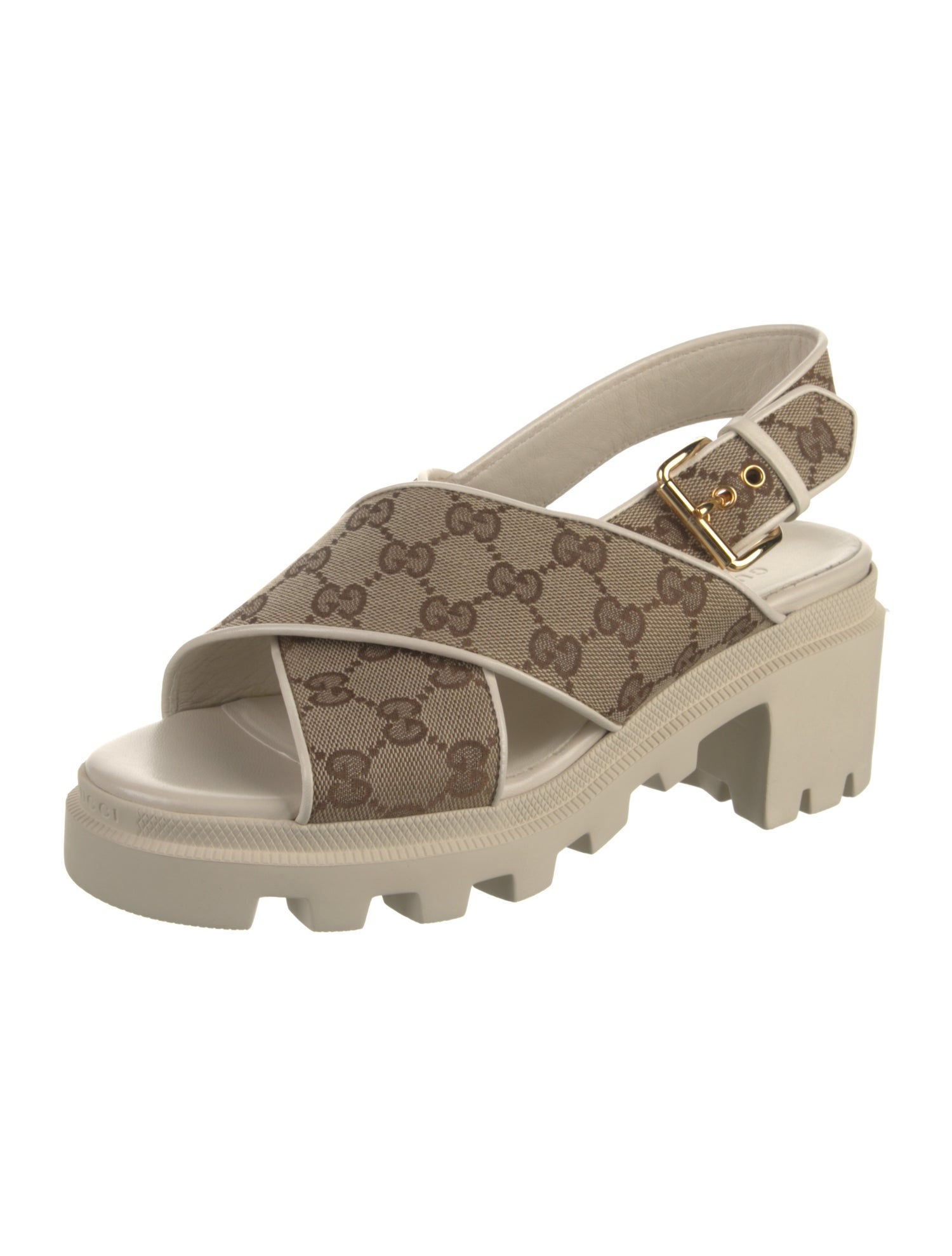 Gucci GG Canvas Canvas Slingback Sandals