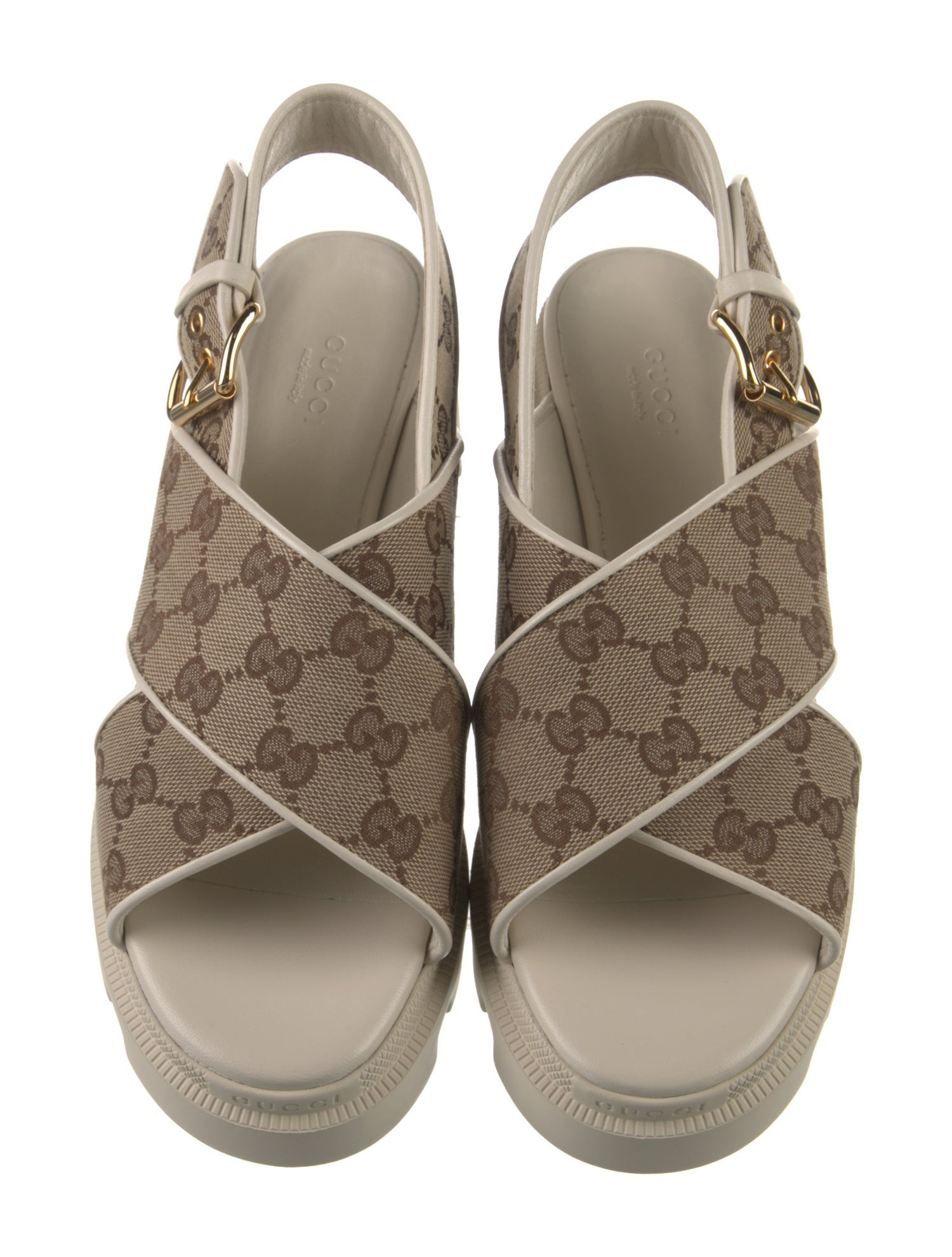 Gucci GG Canvas Canvas Slingback Sandals