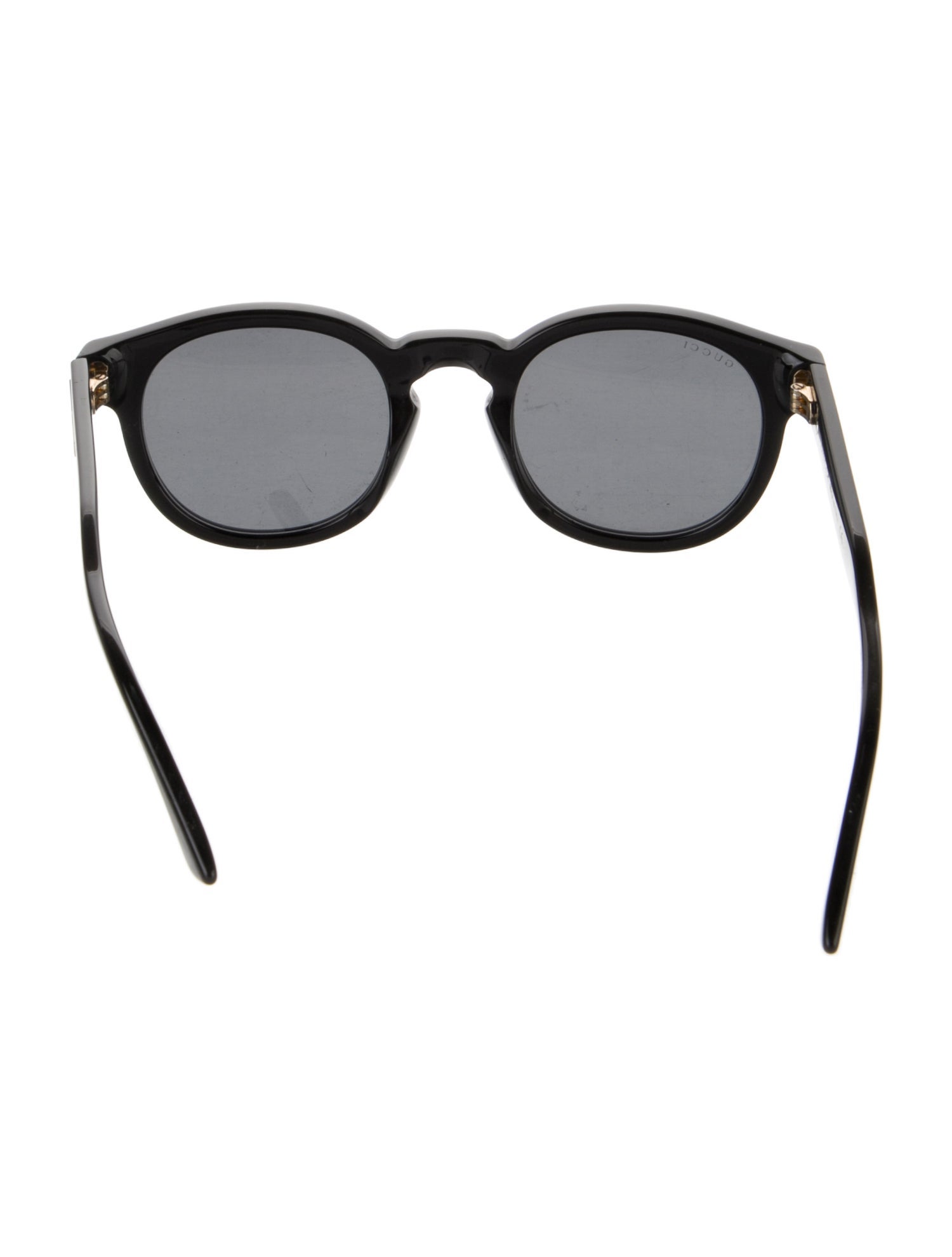 Gucci Web Accent Round Sunglasses