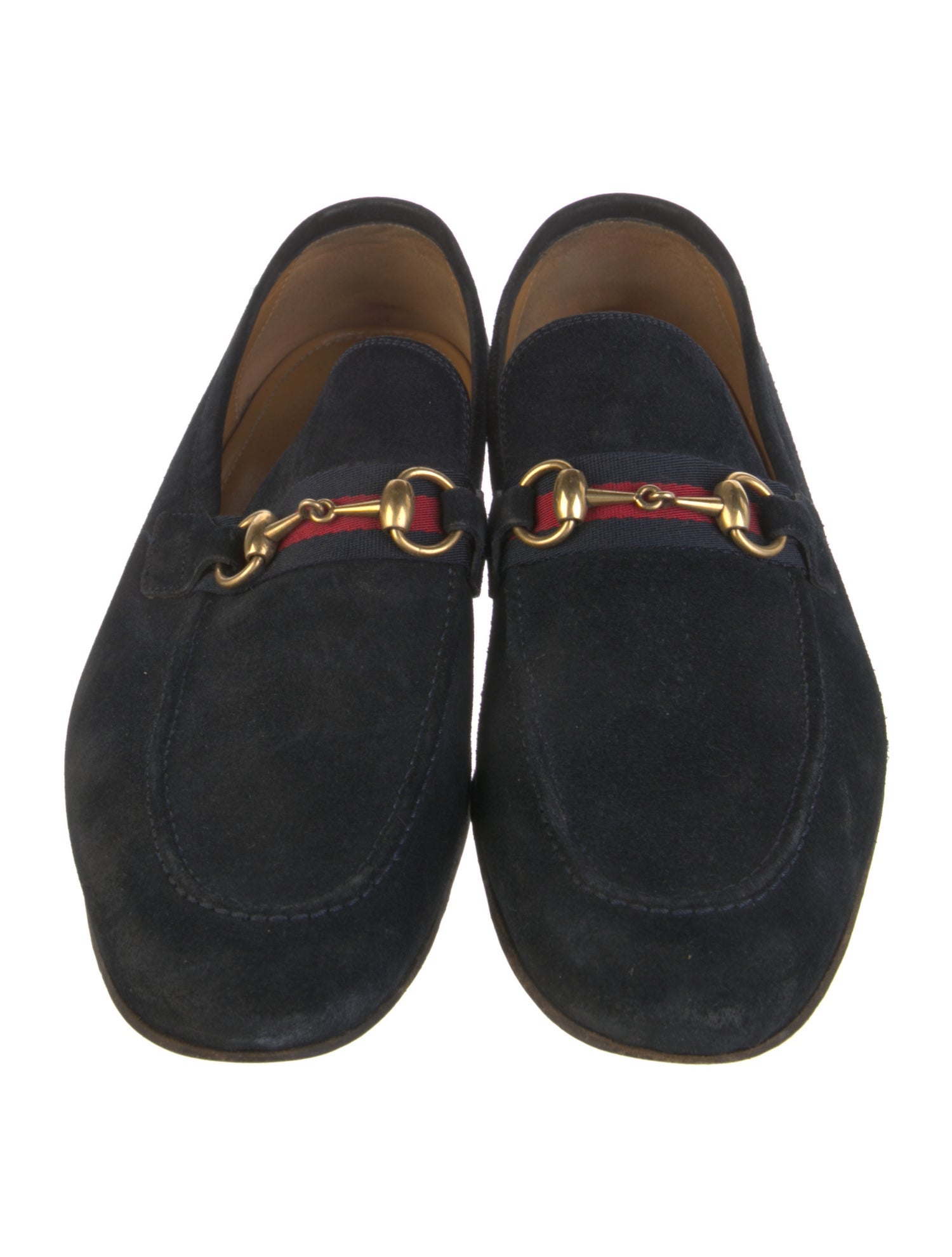 Gucci Horsebit Accent Suede Dress Loafers