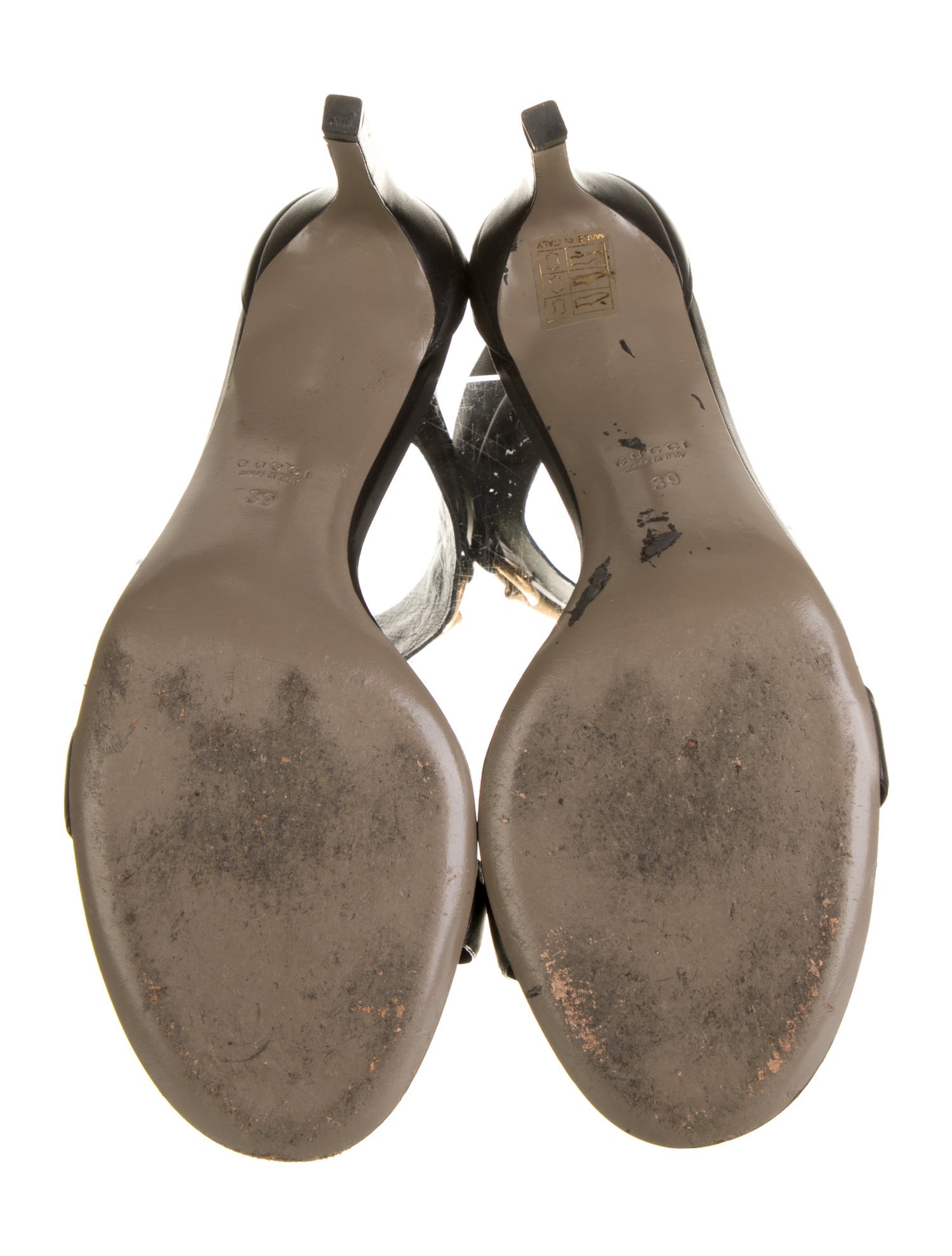 Gucci Horsebit Accent Leather Sandals