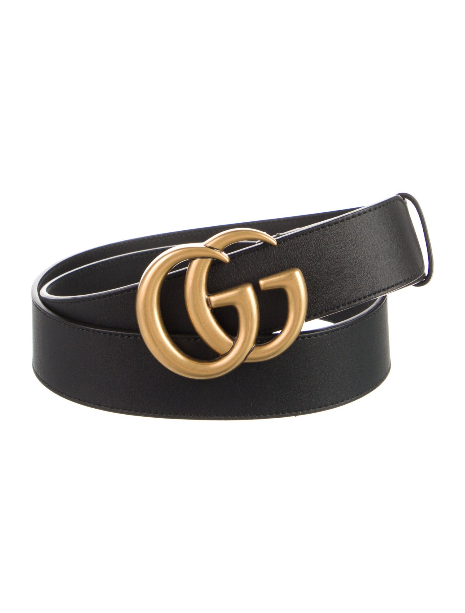 Gucci Double G Logo Leather Belt