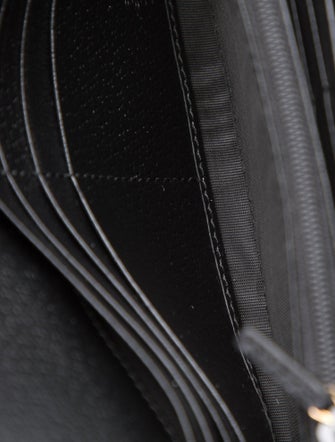 Gucci Web Accent Leather Continental Wallet