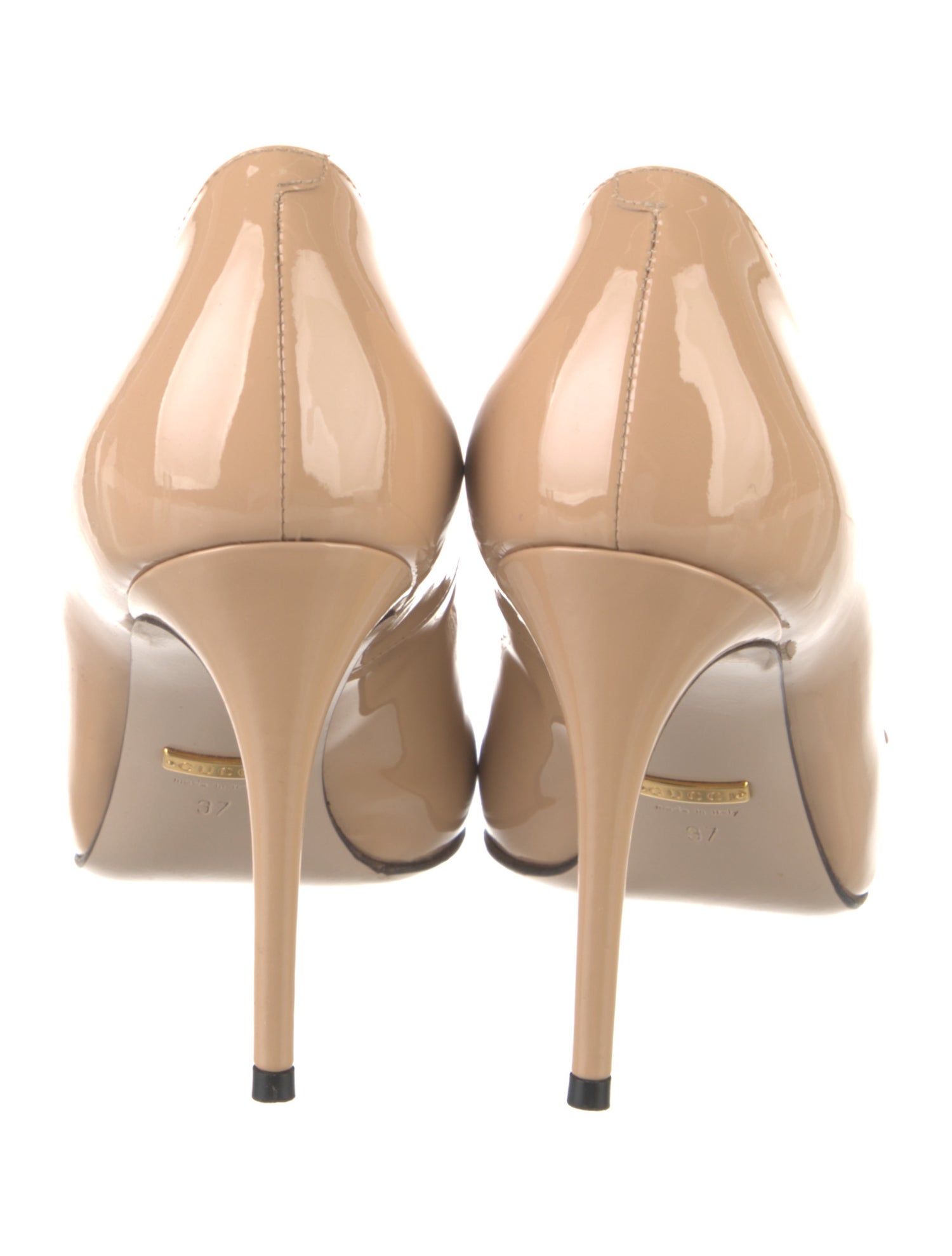 Gucci Interlocking G Logo Patent Leather Pumps