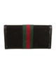 Gucci Web Accent Leather Continental Wallet