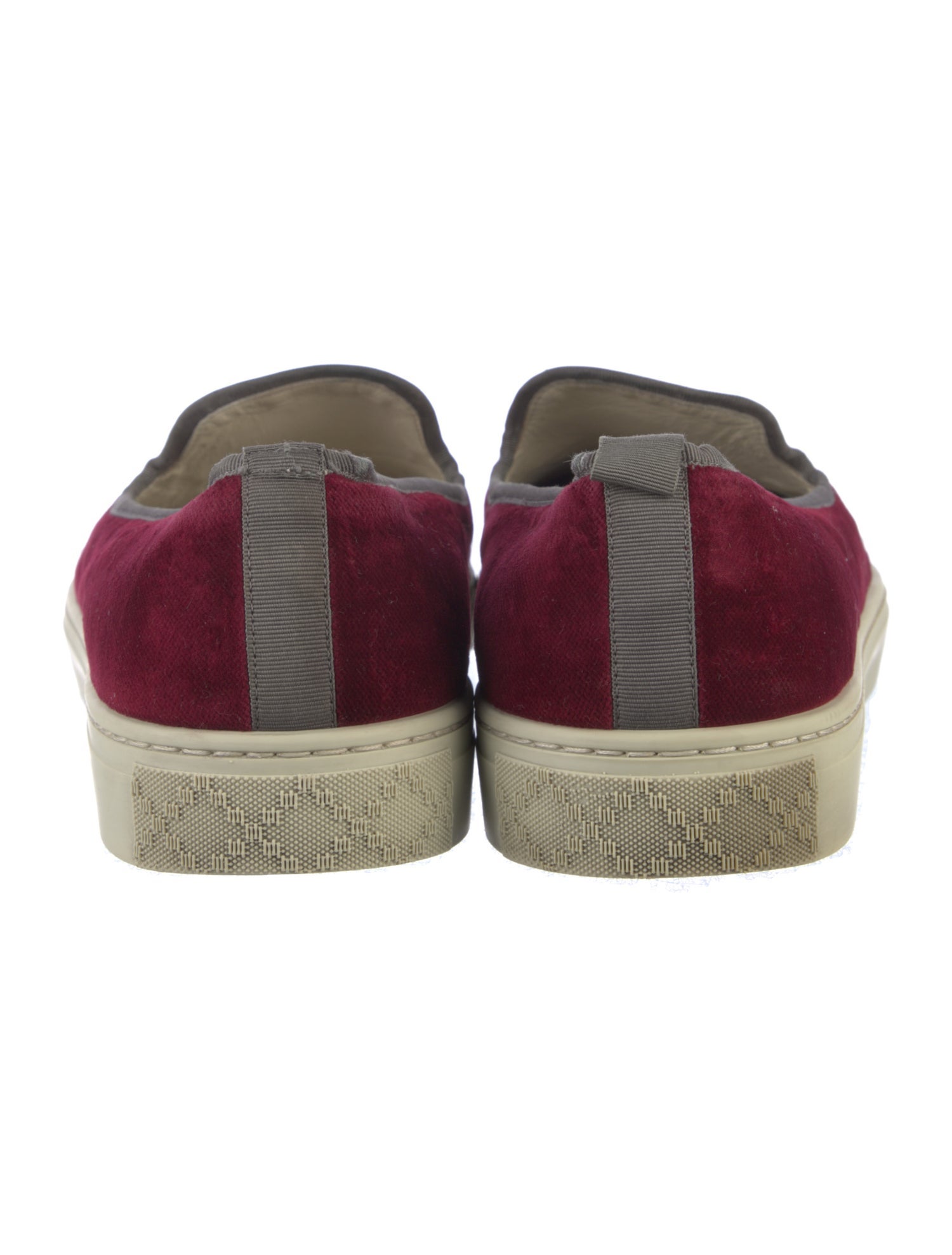 Gucci Velvet Embroidered Accent Loafer Sneakers