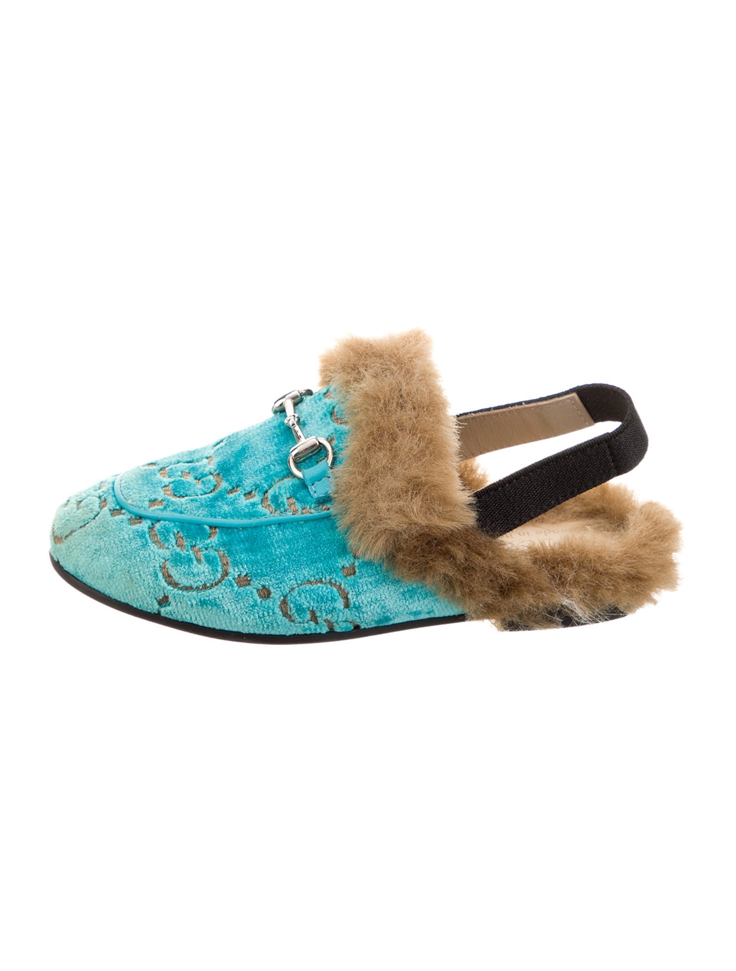 Gucci Kids' Velvet GG Mules