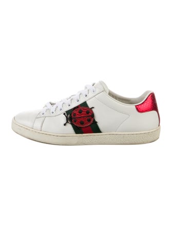 Gucci Web Accent Leather Sneakers