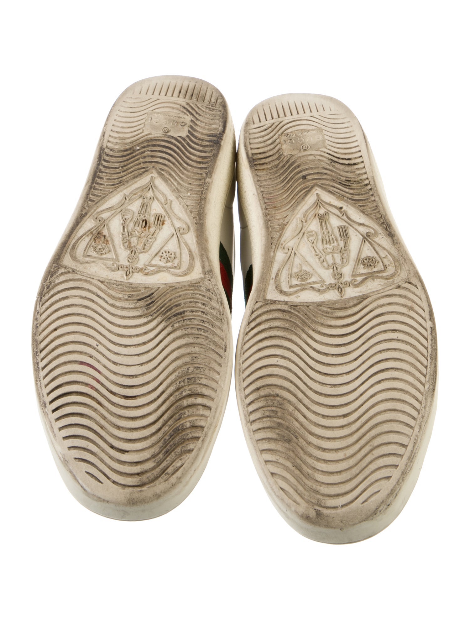 Gucci Web Accent Leather Sneakers