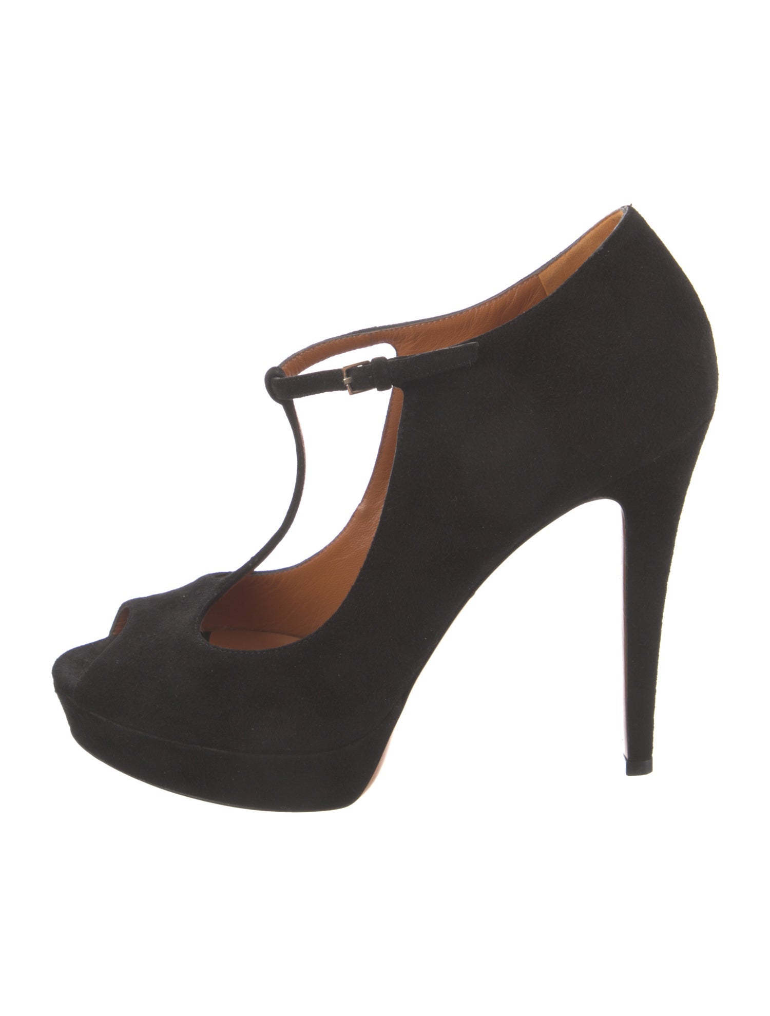 Gucci Suede T-Strap Sandals