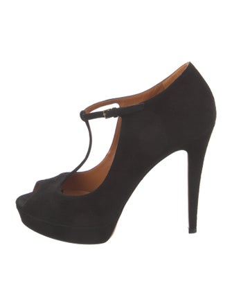 Gucci Suede T-Strap Sandals