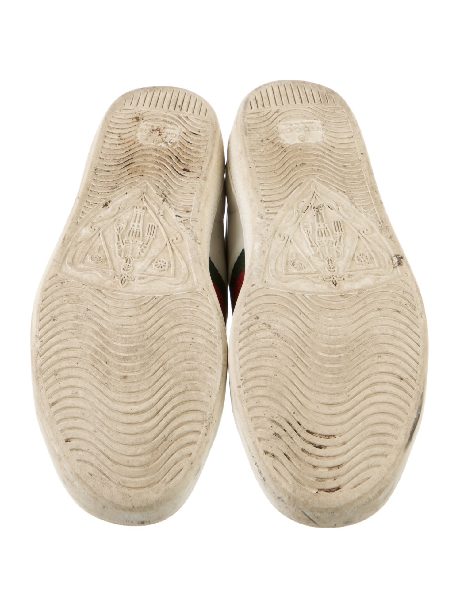 Gucci Web Accent Leather Sneakers