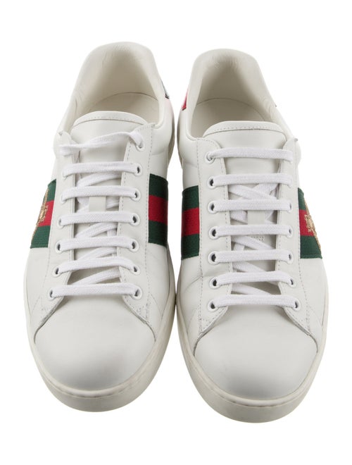 Gucci Web Accent Leather Sneakers