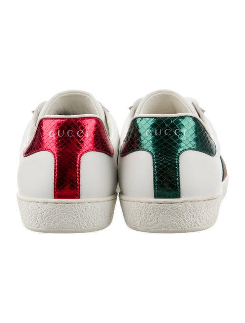 Gucci Web Accent Leather Sneakers