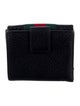 Gucci Web Accent Leather Compact Wallet