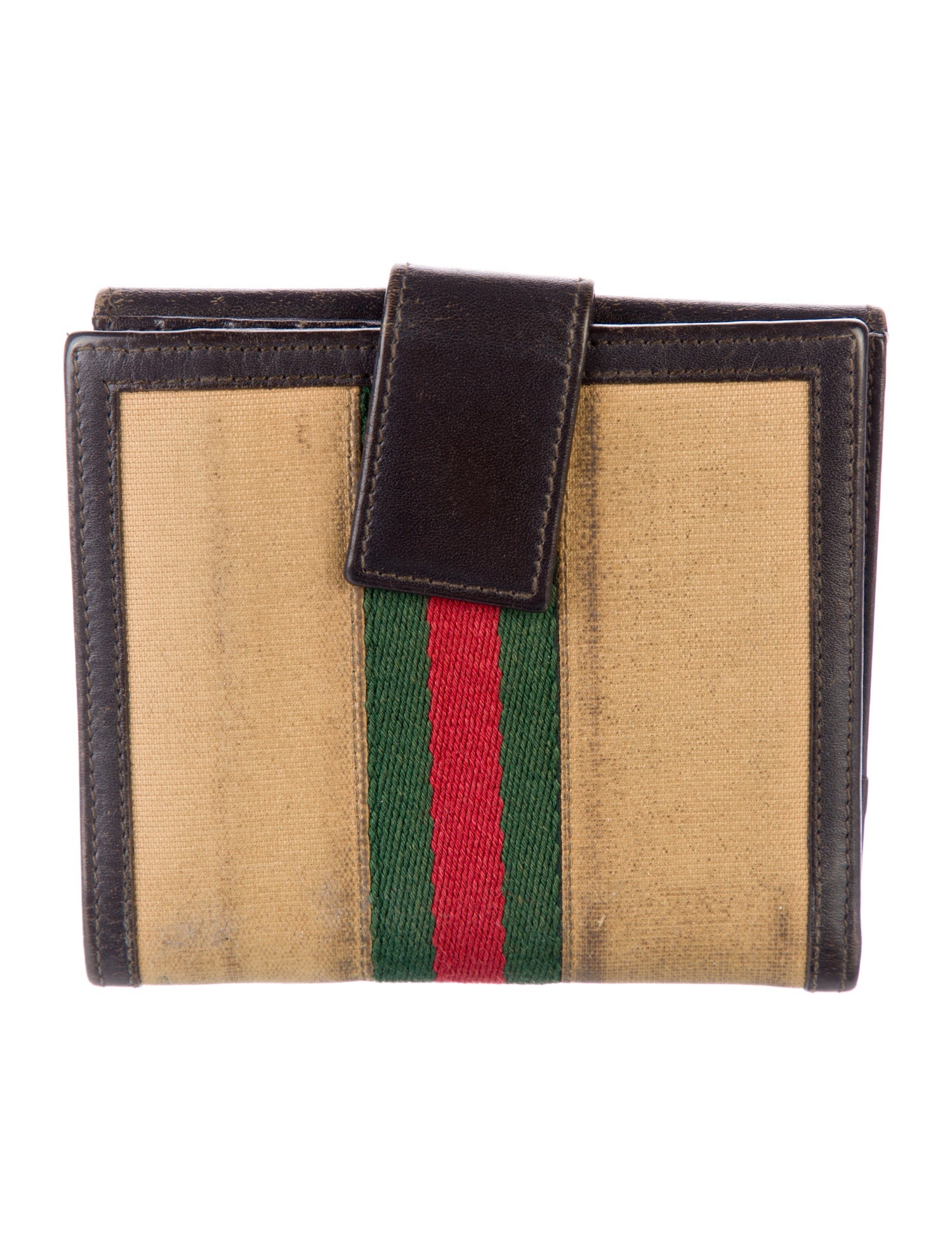 Gucci Vintage Web Accent Compact Wallet