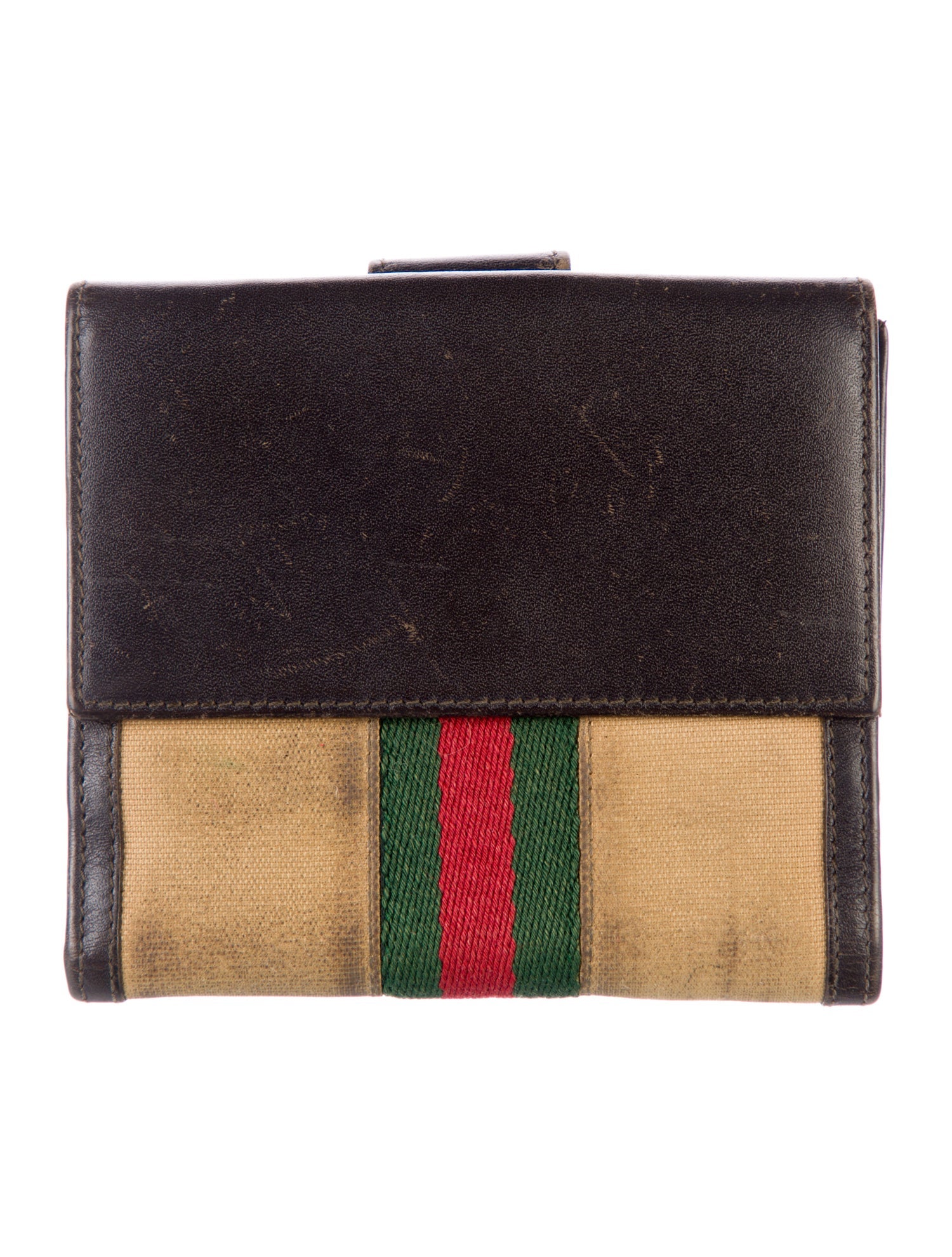 Gucci Vintage Web Accent Compact Wallet