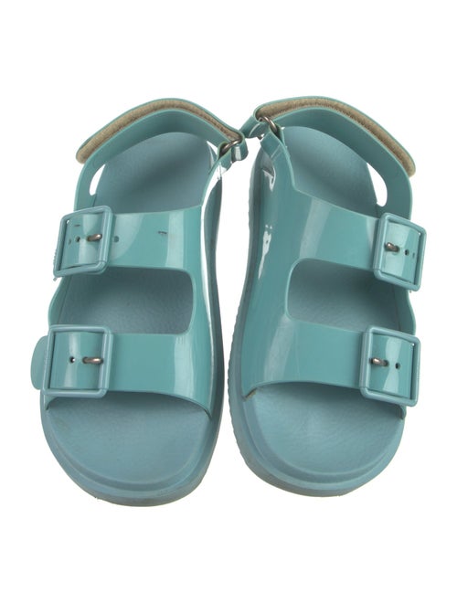 Gucci Double G Logo Rubber Slingback Sandals