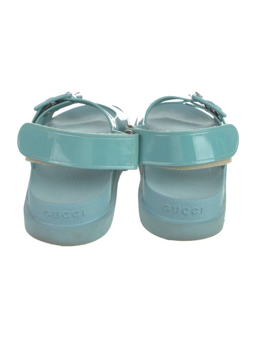 Gucci Double G Logo Rubber Slingback Sandals