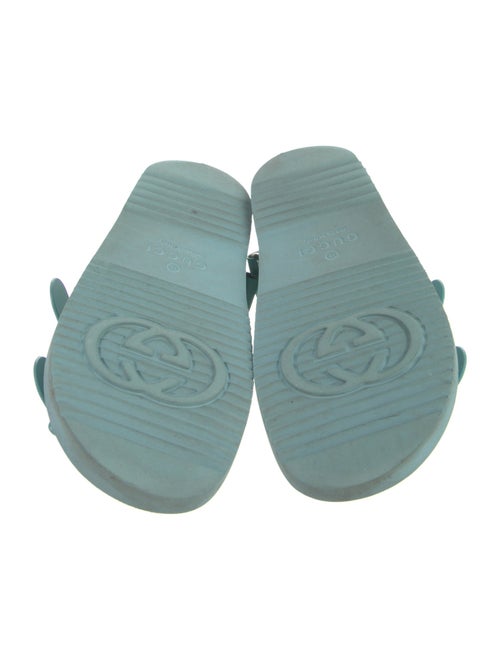 Gucci Double G Logo Rubber Slingback Sandals