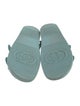 Gucci Double G Logo Rubber Slingback Sandals