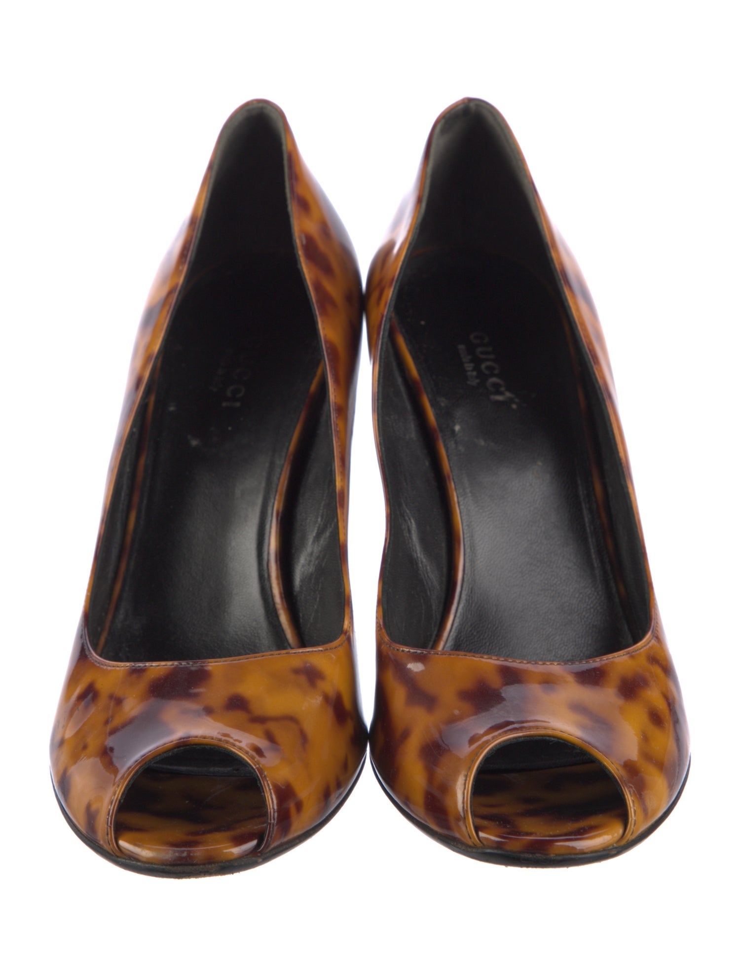 Gucci Interlocking G Logo Patent Leather Pumps