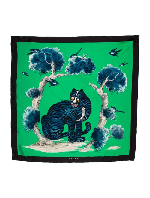 Gucci Silk Blooms Print Scarf
